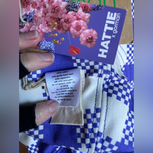 Hattie x Gorman Poppy Gingham Floppy Hat - Picture 9 of 10